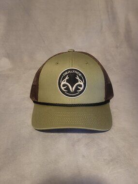 Realtree Green Brown Mesh Adjustable Ball Cap Hunting Outdoor Unisex One Size